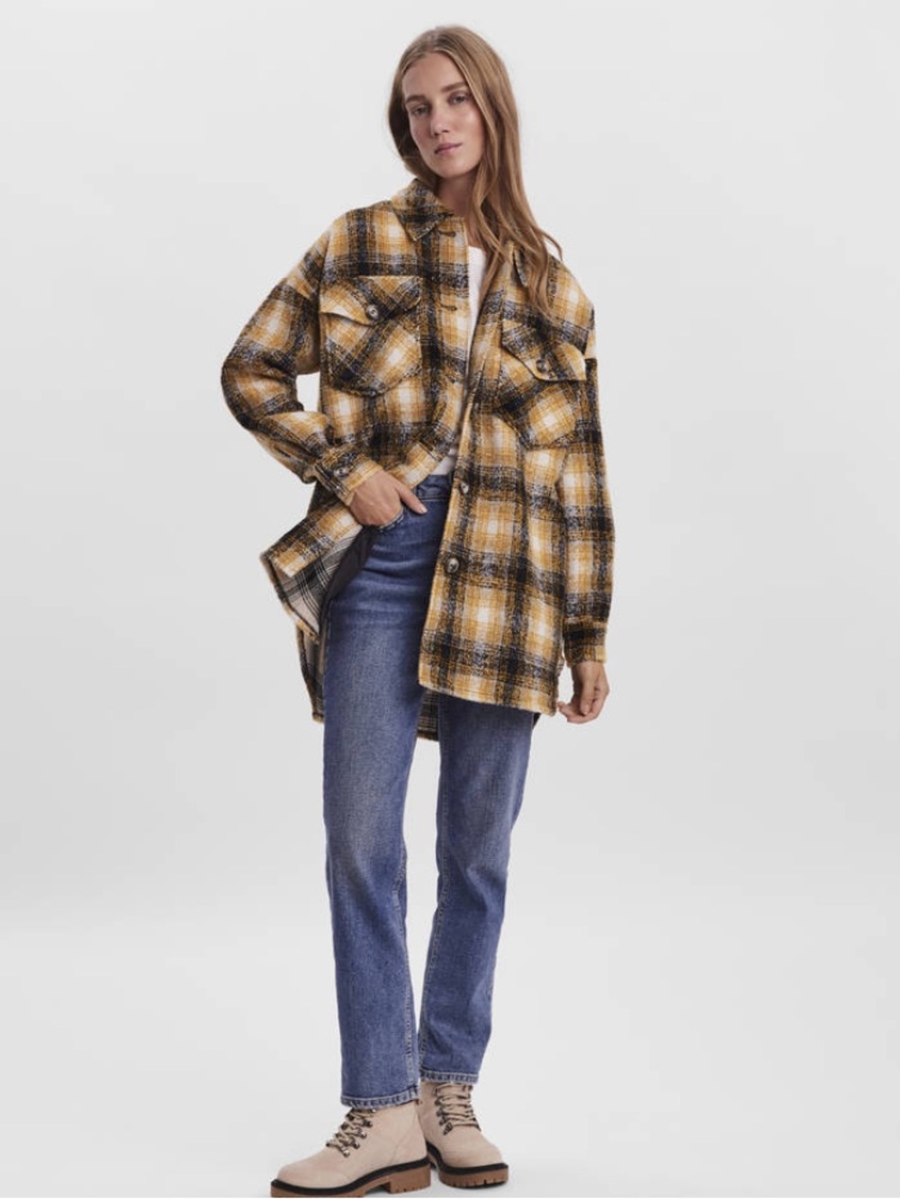ARITZIA Wool Blend Botton Down Long Sleeve Pockets T-shirt Size S